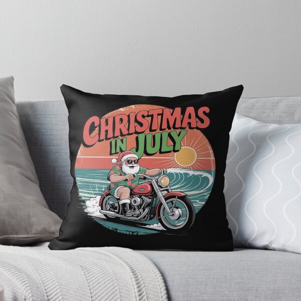 Item preview,  Christmas in July Santa Motorcycle Funny Summer Holiday Retro designed and sold by Zizo-DR44.
