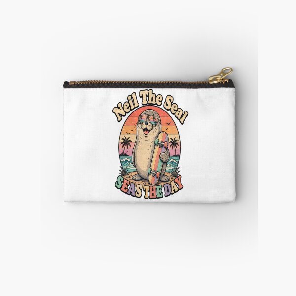 Item preview, Neil the Seal Surfing Retro Vintage T-Shirt | Cute Ocean Animal Beach Design designed and sold by Art Wave Studio.