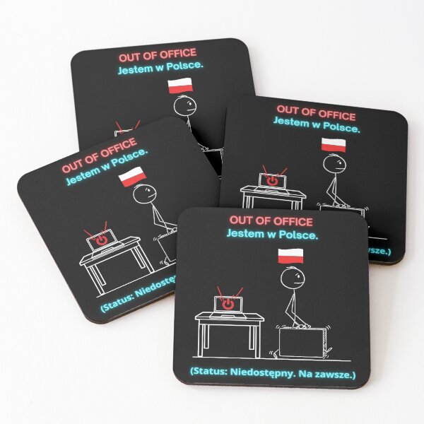 Item preview, Black OUT OF OFFICE Jestem w Polsce - Funny Polinglish Polish Expat Humor Gift designed and sold by VibePolinglish.