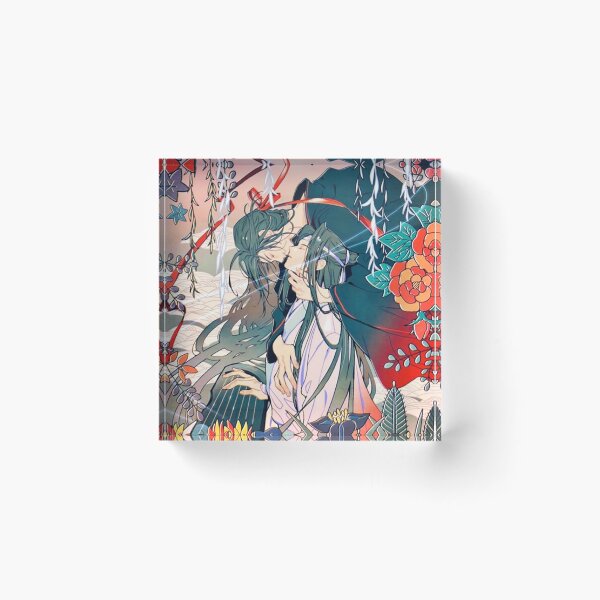 Item preview, Anime Couple Romantic Floral Illustration designed and sold by angelinesan.