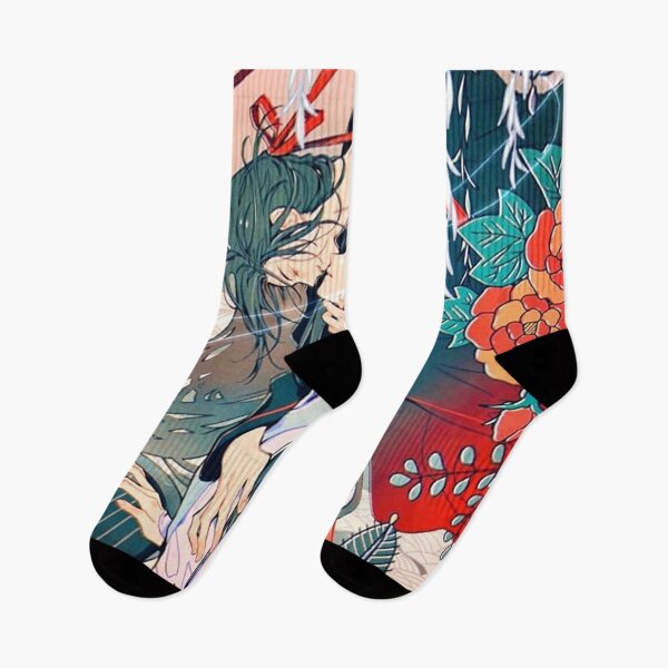 Item preview, Anime Couple Romantic Floral Illustration designed and sold by angelinesan.