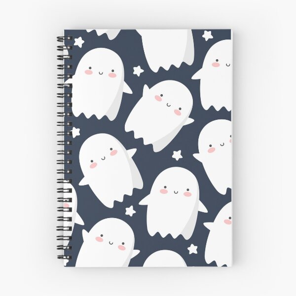 Item preview, Cute Kawaii Ghost Pattern | Spooky Halloween Seamless Print | Adorable Boo Ghost Design designed and sold by RJACreative.