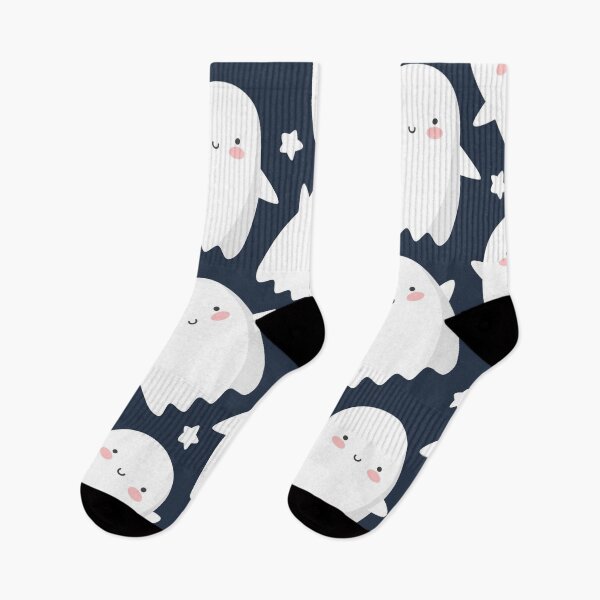 Item preview, Cute Kawaii Ghost Pattern | Spooky Halloween Seamless Print | Adorable Boo Ghost Design designed and sold by RJACreative.