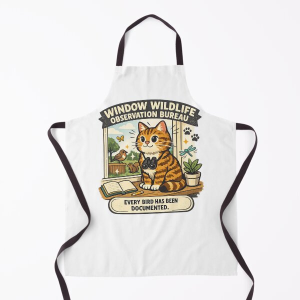 Item preview, Window Wildlife Observation Bureau Cat designed and sold by Concrete Coffee Studio.