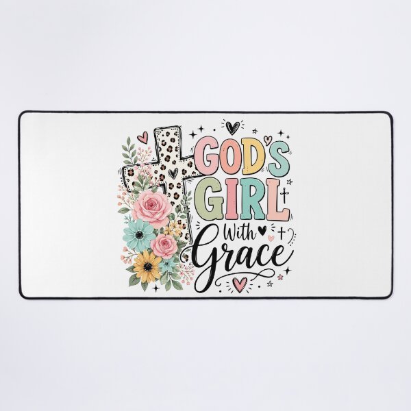 Item preview, Christian Inspirational Quote, Floral Cross designed and sold by graphic-genie.