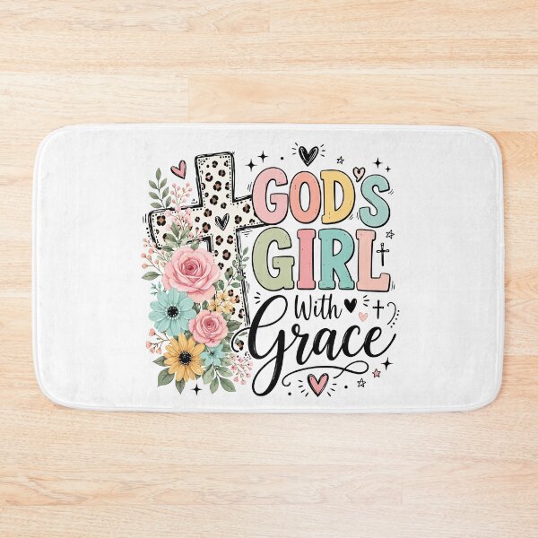 Item preview, Christian Inspirational Quote, Floral Cross designed and sold by graphic-genie.