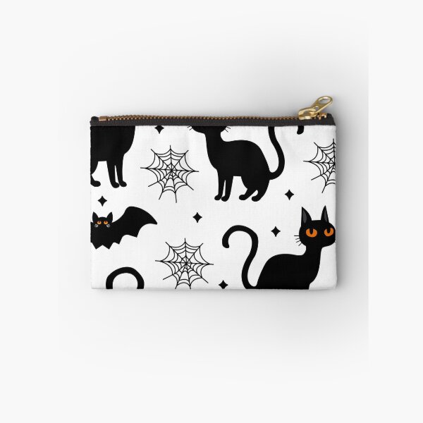 Item preview, Cute Black Cat Halloween Pattern | Spooky Bats & Spider Webs | Kawaii Seamless Halloween Design designed and sold by RJACreative.