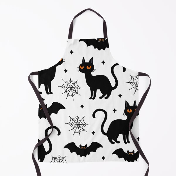 Item preview, Cute Black Cat Halloween Pattern | Spooky Bats & Spider Webs | Kawaii Seamless Halloween Design designed and sold by RJACreative.