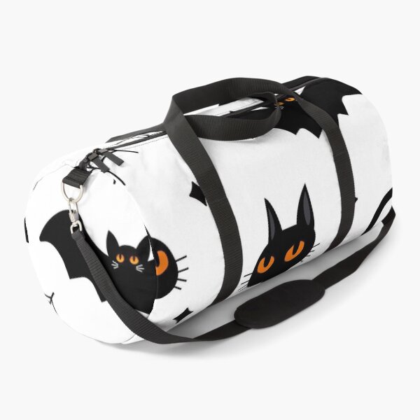 Item preview, Cute Black Cat Halloween Pattern | Spooky Bats & Spider Webs | Kawaii Seamless Halloween Design designed and sold by RJACreative.