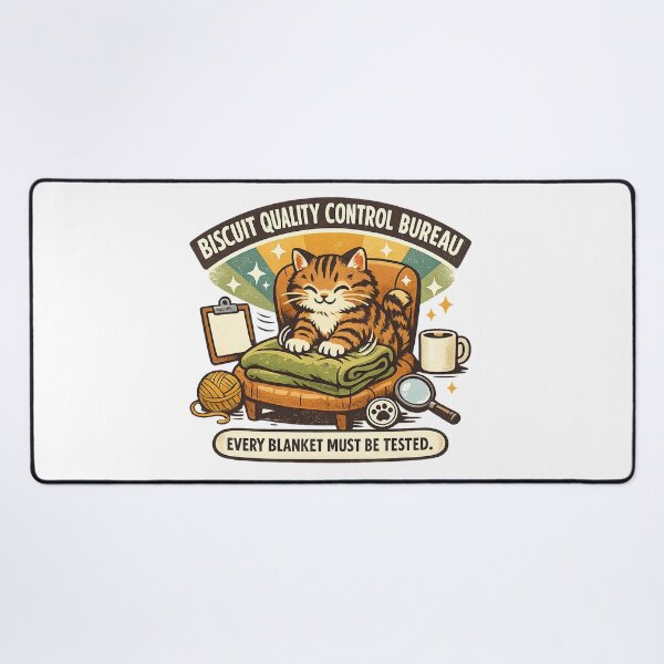 Item preview, Biscuit Quality Control Bureau Cat designed and sold by Concrete Coffee Studio.