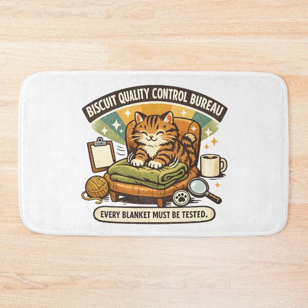 Item preview, Biscuit Quality Control Bureau Cat designed and sold by Concrete Coffee Studio.