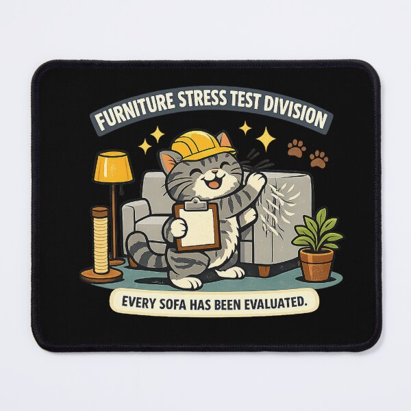 Item preview, Furniture Stress Test Division Cat Inspector designed and sold by Concrete Coffee Studio.