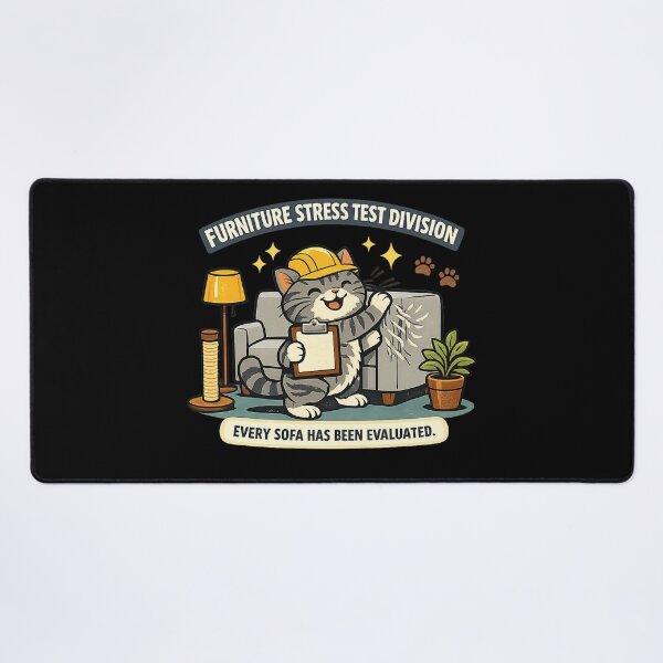 Item preview, Furniture Stress Test Division Cat Inspector designed and sold by Concrete Coffee Studio.
