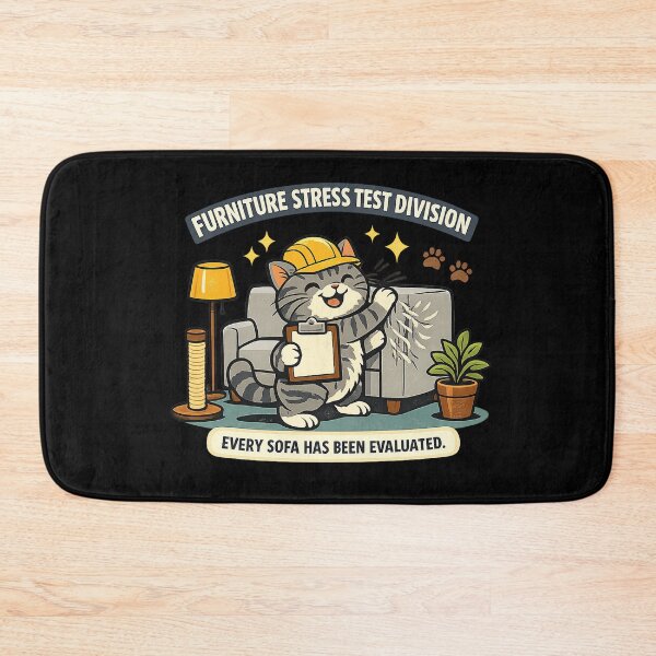 Item preview, Furniture Stress Test Division Cat Inspector designed and sold by Concrete Coffee Studio.
