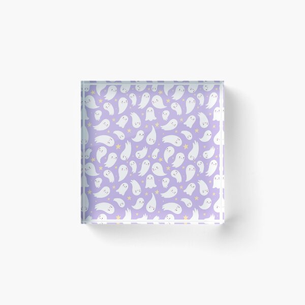 Item preview, Cute Kawaii Ghost Pattern | Pastel Purple Halloween Seamless Print | Adorable Spooky Ghost Design designed and sold by RJACreative.