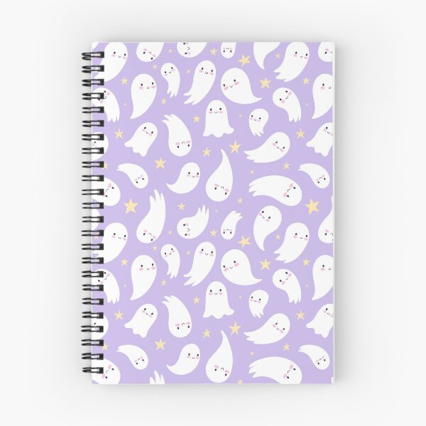 Item preview, Cute Kawaii Ghost Pattern | Pastel Purple Halloween Seamless Print | Adorable Spooky Ghost Design designed and sold by RJACreative.