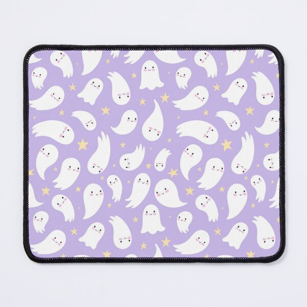 Item preview, Cute Kawaii Ghost Pattern | Pastel Purple Halloween Seamless Print | Adorable Spooky Ghost Design designed and sold by RJACreative.