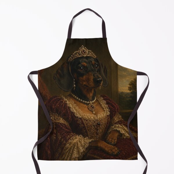 Item preview, The Royal Dachshund Queen – Elegant Baroque Portrait designed and sold by LittleGinnyArt.