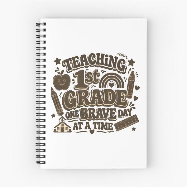 Item preview, Minimalist Retro Teaching 1st Grade One Brave Day At A Time T-Shirt designed and sold by FestivityFinds.