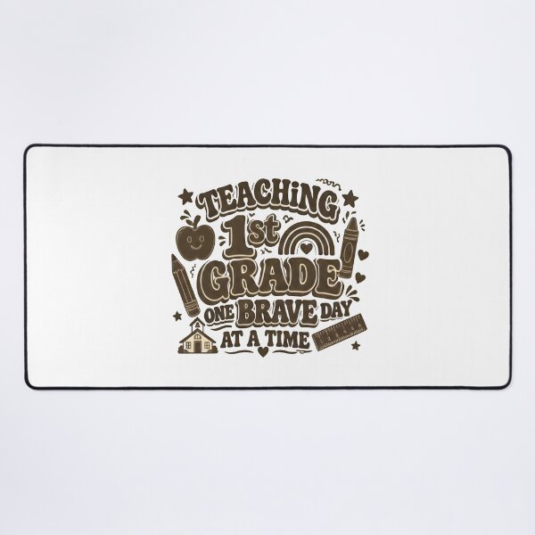 Item preview, Minimalist Retro Teaching 1st Grade One Brave Day At A Time T-Shirt designed and sold by FestivityFinds.