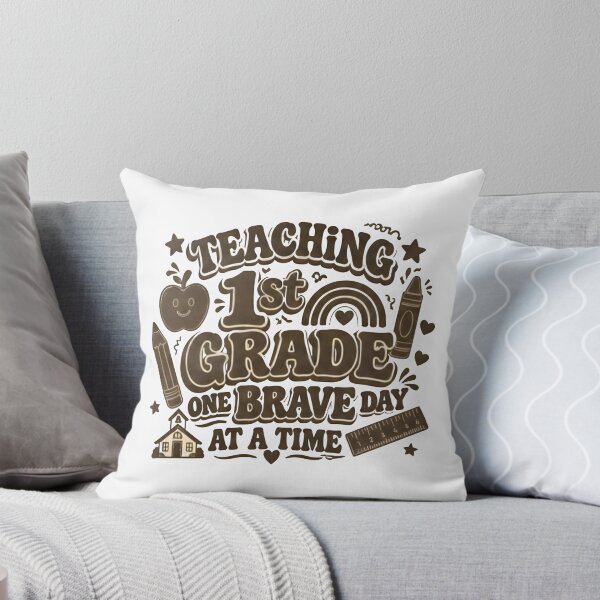 Item preview, Minimalist Retro Teaching 1st Grade One Brave Day At A Time T-Shirt designed and sold by FestivityFinds.