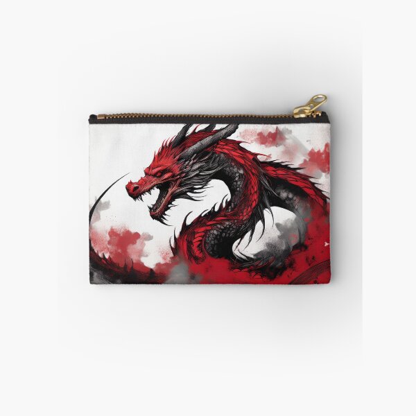 Item preview, Red Dragon Sumi-e | Japanese Dragon Illustration in Black and White Ink designed and sold by Tsuiho_art.