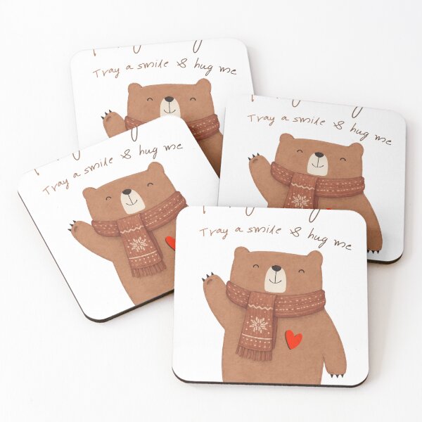 Item preview, Feeling Heavy? Try a Smile & Hug Me – Cute Cozy Bear Winter designed and sold by Peanutspixel.