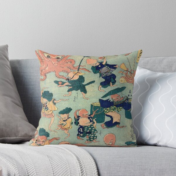 Item preview, Vintage Japanese Ukiyo-e Octopus Fight Art designed and sold by jeangodeman.