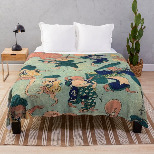 Item preview, Vintage Japanese Ukiyo-e Octopus Fight Art designed and sold by jeangodeman.