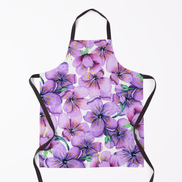 Item preview, Lilac Purple Fairy Tale Floral Pattern on White designed and sold by DEC02.