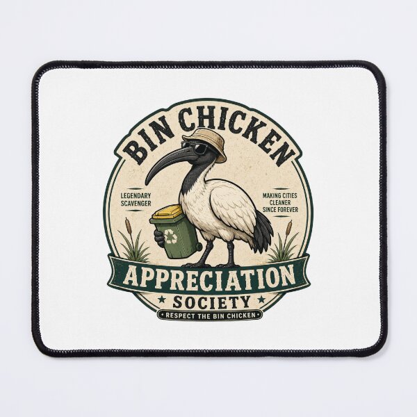 Item preview, Bin Chicken Appreciation Society Funny Ibis Sticker designed and sold by Heart&HustleCo.