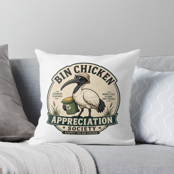 Item preview, Bin Chicken Appreciation Society Funny Ibis Sticker designed and sold by Heart&HustleCo.