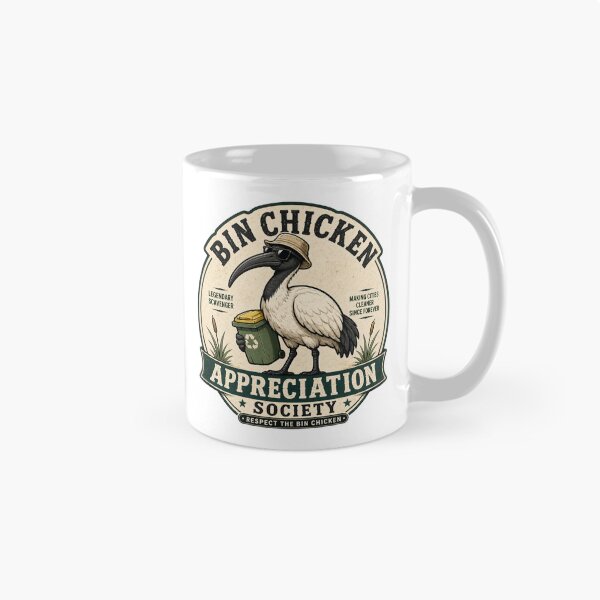 Item preview, Bin Chicken Appreciation Society Funny Ibis Sticker designed and sold by Heart&HustleCo.