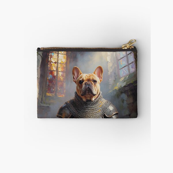 Item preview, Medieval French Bulldog Knight in Gothic Cathedral Fantasy Portrait designed and sold by cr6zym1nd.