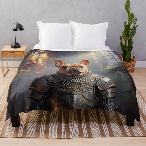 Item preview, Medieval French Bulldog Knight in Gothic Cathedral Fantasy Portrait designed and sold by cr6zym1nd.