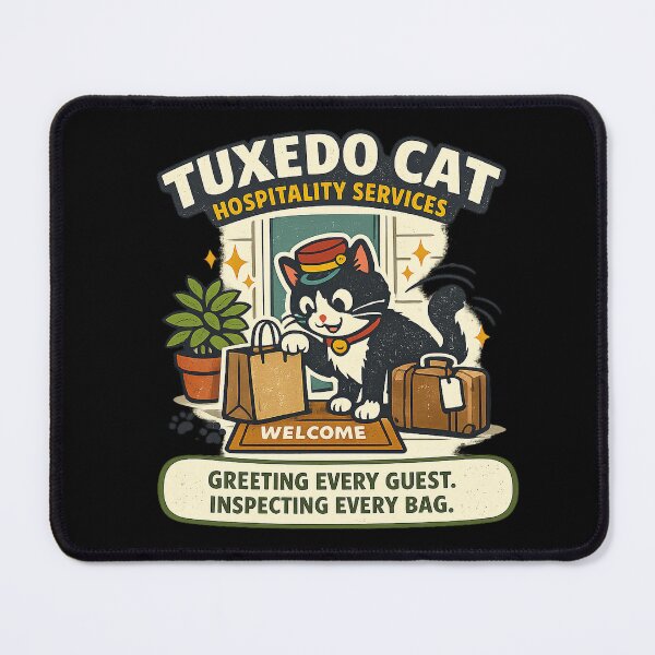 Item preview, Tuxedo Cat Hospitality Services designed and sold by Concrete Coffee Studio.