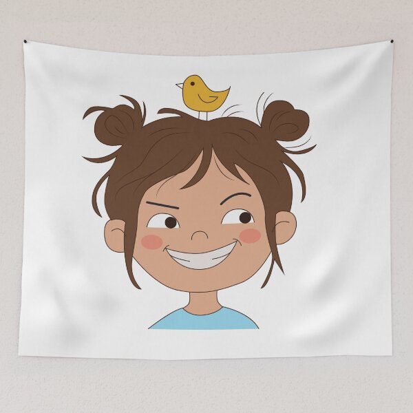 Item preview,  Bird Nest Hair Day - Cute Funny Cartoon Girl designed and sold by TatinkaArtskill.