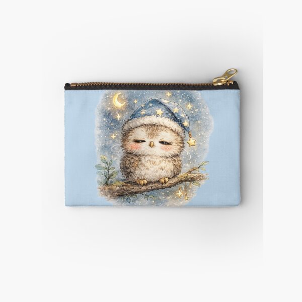 Item preview, Kawaii Baby Owl Night Watercolor Cute Sleepy Woodland Animal Illustration designed and sold by MagicMakerPh.