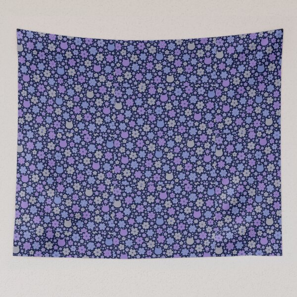 Item preview, Hidden Cat Lavender Blossoms Pattern designed and sold by Mindworx21.