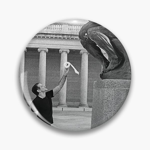 Item preview, The Thinker Statue Funny Museum Photo designed and sold by jeangodeman.