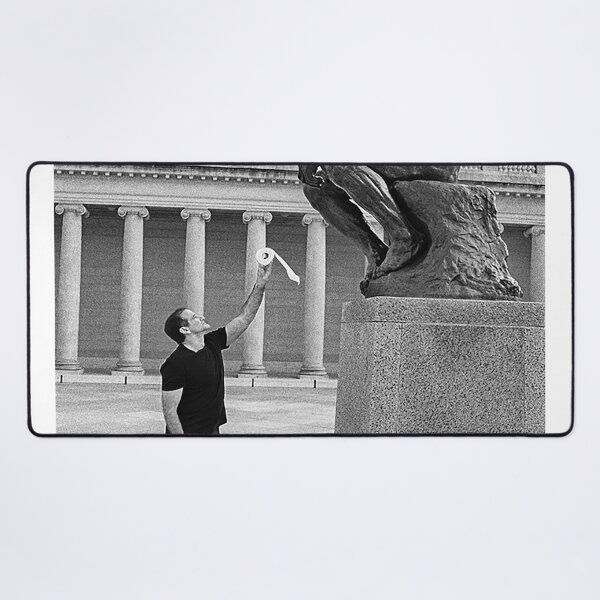 Item preview, The Thinker Statue Funny Museum Photo designed and sold by jeangodeman.
