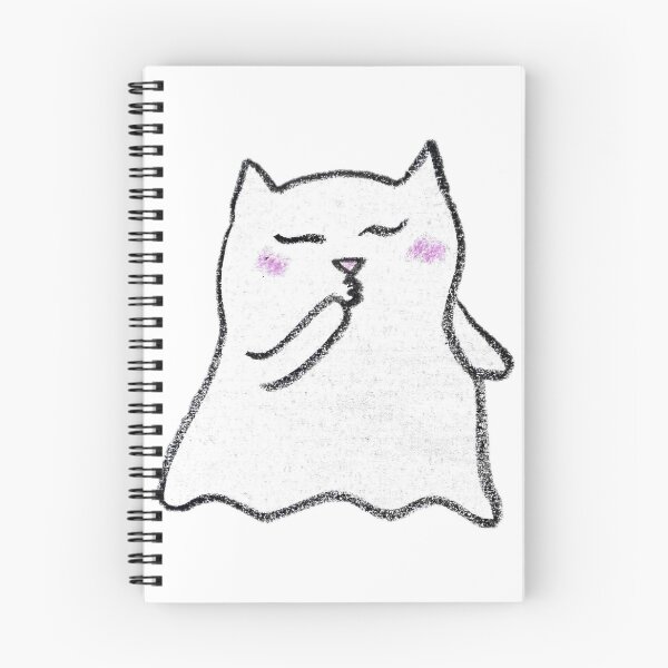 Item preview, Spooky Cute Ghost Cat Crayon Drawing designed and sold by MagicYana.