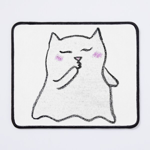 Item preview, Spooky Cute Ghost Cat Crayon Drawing designed and sold by MagicYana.