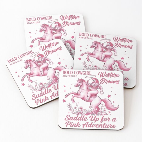Item preview, Cowgirl on horseback in pink western style designed and sold by Ahmedsyde.