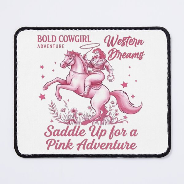 Item preview, Cowgirl on horseback in pink western style designed and sold by Ahmedsyde.