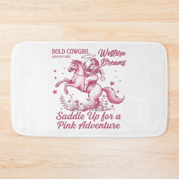 Item preview, Cowgirl on horseback in pink western style designed and sold by Ahmedsyde.