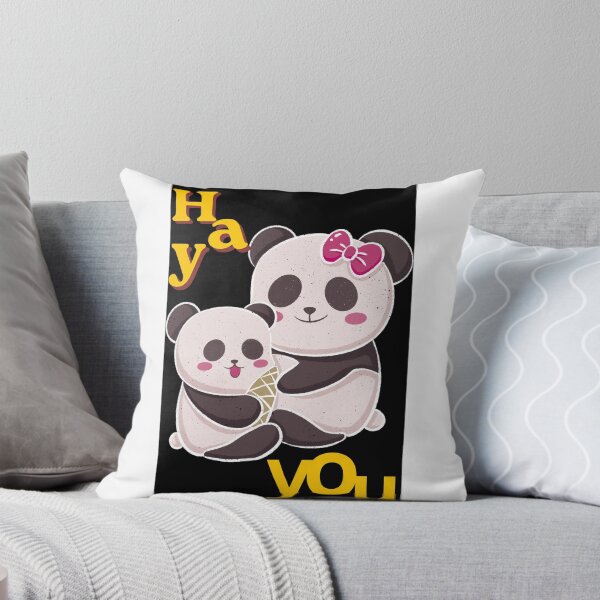 Aperçu de l'œuvre Salut à toi, adorable maman panda et bébé ! créée et vendue par sisterthreein.