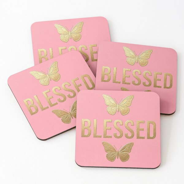 Item preview, Matte Pink - Blessed & Butterflies designed and sold by DesignsByPrnces.