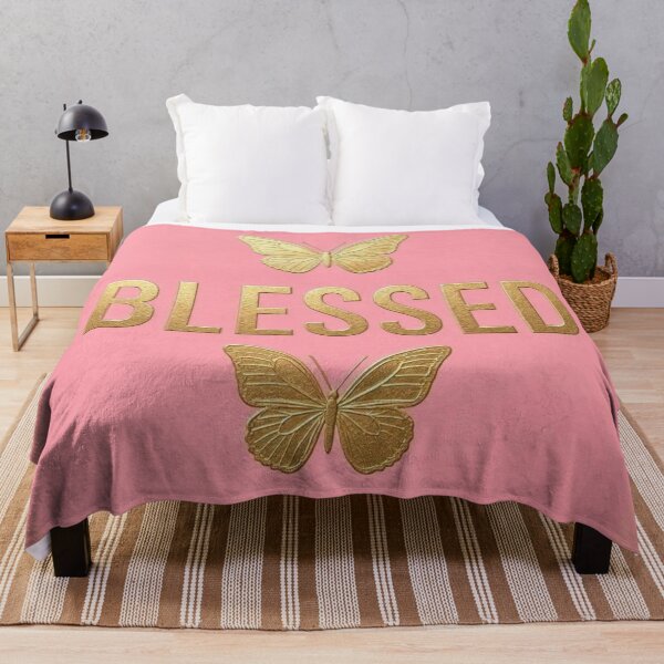 Item preview, Matte Pink - Blessed & Butterflies designed and sold by DesignsByPrnces.