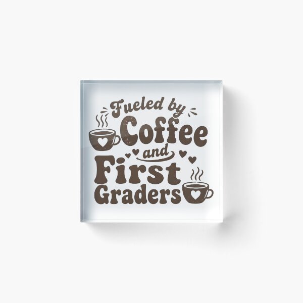 Item preview, Fueled By Coffee And First Graders Retro Distressed Teacher Coffee Mug designed and sold by FestivityFinds.